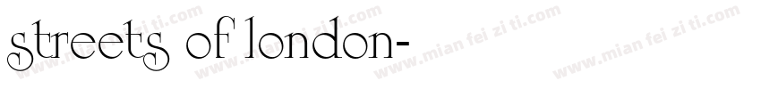 streets of london字体转换